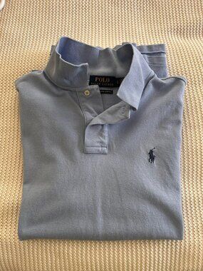 Polo Ralph Lauren Mesh Shirt | Men's Large | Slim Fit | Light Blue